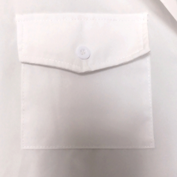 New,White button-down boyfriend blouse.Small - Picture 3 of 7